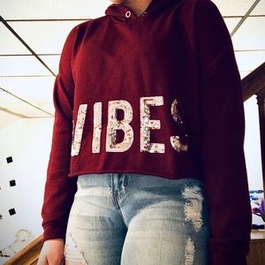 Magenta Long-Sleeved Crop